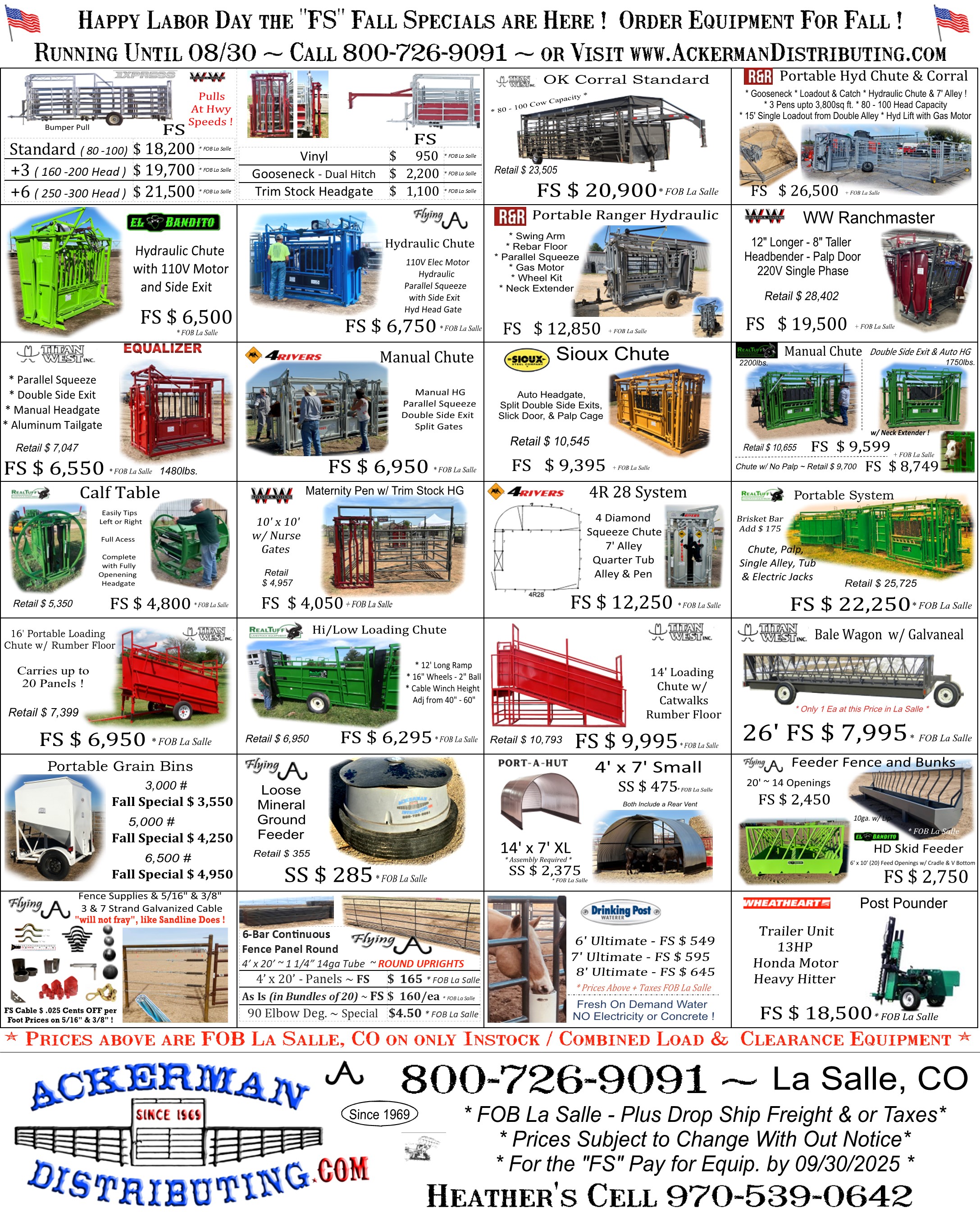 Fall Specials are here for Labor Day & HHD - Click Here to View !